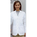 Red Kap Women's 4 Button White Lapel/Counter Coat